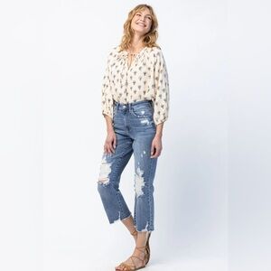 Judy Blue Straight Fit Ripped Jeans Size 9/29